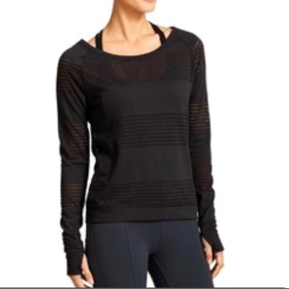 Athleta Tops - Athleta Limitless Crew Pullover Shirt Black